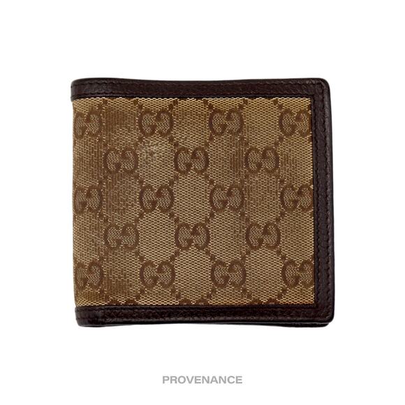 🔴 Gucci GG Canvas Bifold Wallet - Brown - Picture 1 of 9